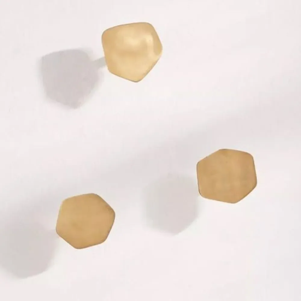 Gold Geo Hooks - Set Of 3